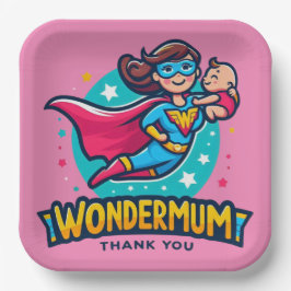 Dank je, mama! T-Shirt Papieren Bordje