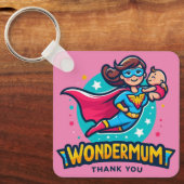 Dank je, mama! T-Shirt Sleutelhanger (Voorkant)