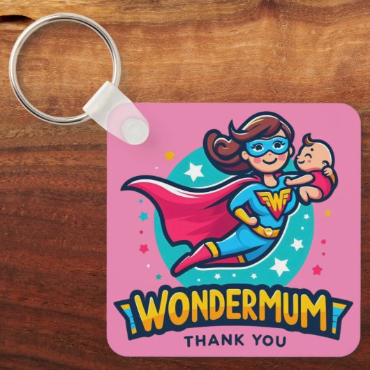 Dank je, mama! T-Shirt Sleutelhanger (Voorkant)