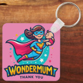 Dank je, mama! T-Shirt Sleutelhanger (Achterkant)