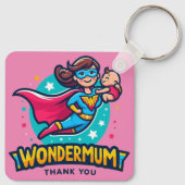 Dank je, mama! T-Shirt Sleutelhanger (Achterkant)