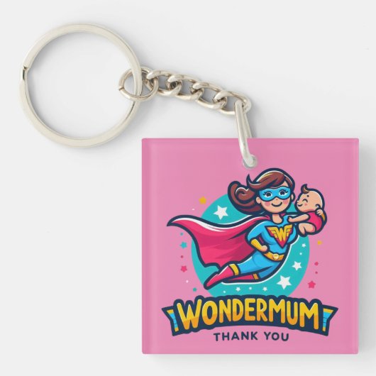 Dank je, mama! T-Shirt Sleutelhanger (voorkant)