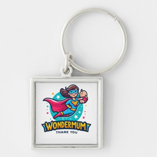 Dank je, mama! T-Shirt Sleutelhanger (Voorkant)