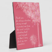 Dank je mama Trees Plaque Fotoplaat (Zijkant)