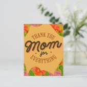 Dank je, mama, voor alles Moederdag Groet Briefkaart (Staand voorkant)