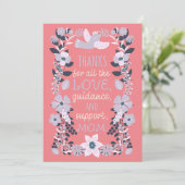 Dank je, mama Waardering voor Scandinavische volks Feestdagenkaart (Staand voorkant)