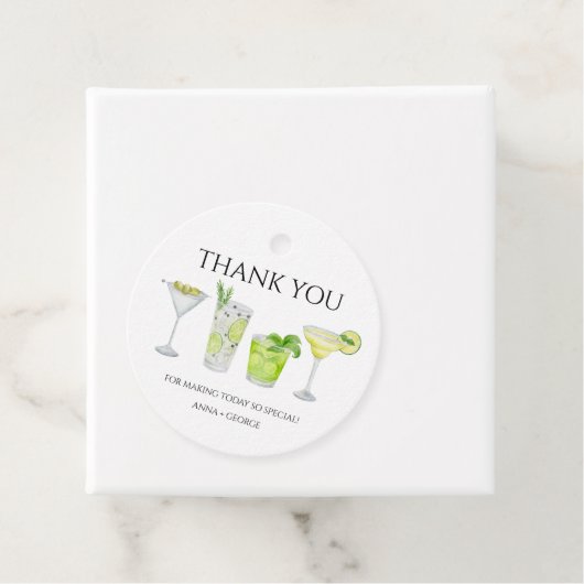 Dank je Margarita Cocktail Bruidsparen Shower Bedankjes Labels (In situ)
