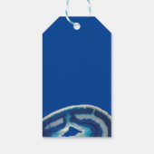 Dank je | Marineblauwe bruiloft agaat Cadeaulabel (Achterkant)