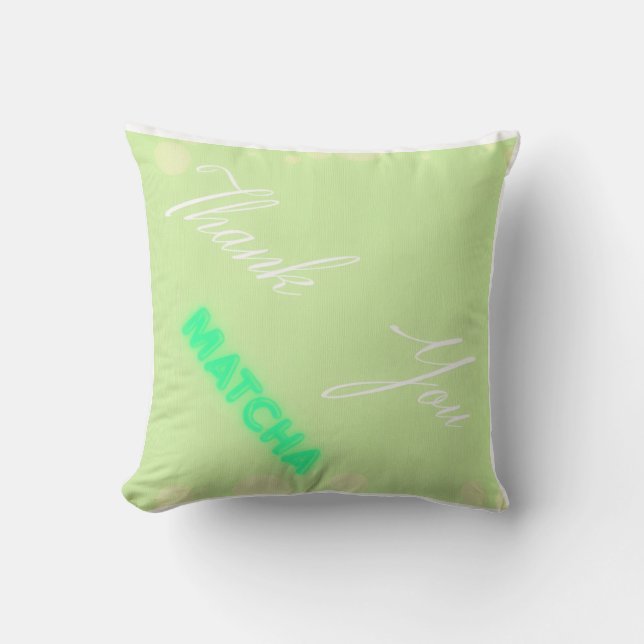 "Dank je, matcha" Kussen (Voorkant)