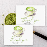 Dank je Matcha Thee Bruidsuitnodiging