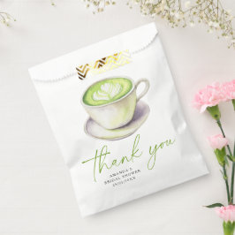Dank je Matcha Thee Bruidsuitnodiging Bedankzakje
