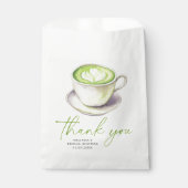Dank je Matcha Thee Bruidsuitnodiging Bedankzakje (Voorkant)