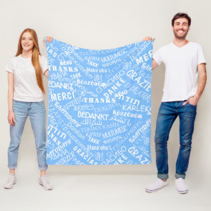 Dank je! - Meertaligheid - Internationale wereld Fleece Deken
