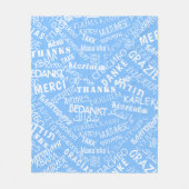 Dank je! - Meertaligheid - Internationale wereld Fleece Deken (Voorkant)