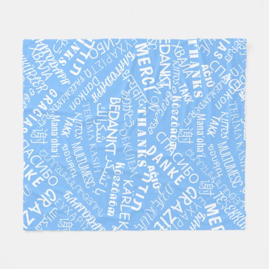 Dank je! - Meertaligheid - Internationale wereld Fleece Deken (Voorkant (Horizontaal))