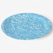 Dank je! - Meertaligheid - Internationale wereld Papieren Bordje (Gekanteld)