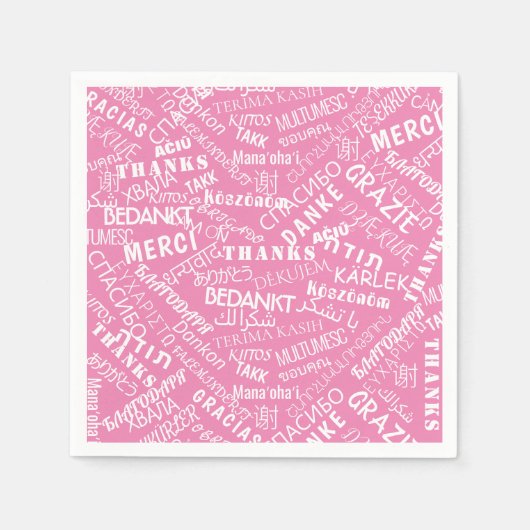 Dank je! - Meertaligheid - Internationale wereld Servet (Voorkant)