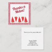 Dank Je Melon Watermeloen Klant Bedankt Notitiekaartje (Voorkant / Achterkant)