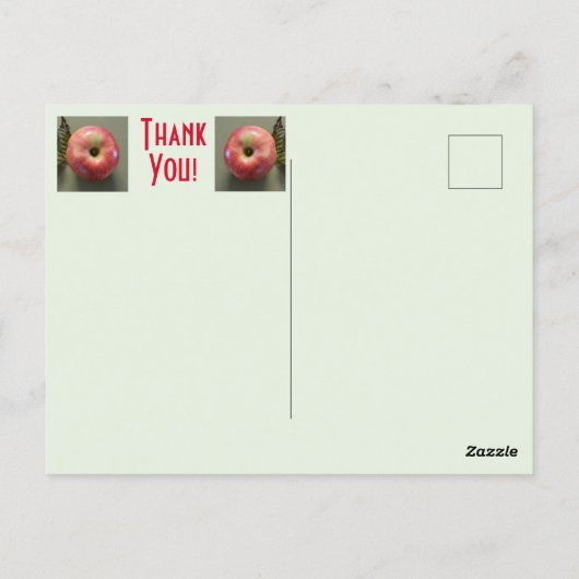 Dank je met een appel briefkaart (Achterkant)