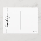 Dank je met gouden glitterconfetti briefkaart (Achterkant)