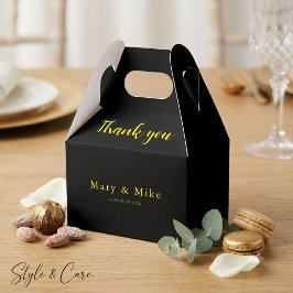 Dank je middelgrote Gable Favor Box voor elke gele Bedankdoosjes