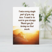 Dank je, mijn liefde bedankkaart (Staand voorkant)