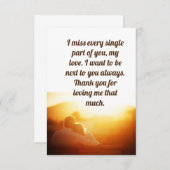 Dank je, mijn liefde bedankkaart (Voorkant / Achterkant)