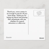 Dank je, mijn vriend. briefkaart (Achterkant)