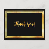 Dank je milestone verjaardag zwart goud briefkaart (Voorkant)