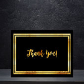 Dank je milestone verjaardag zwart goud briefkaart