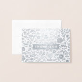 Dank je. Mint zilveren bruiloft Folie Kaarten (Voorkant met envelop)