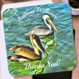Dank je Mismaloya Pelicans 0329 Vierkante Sticker