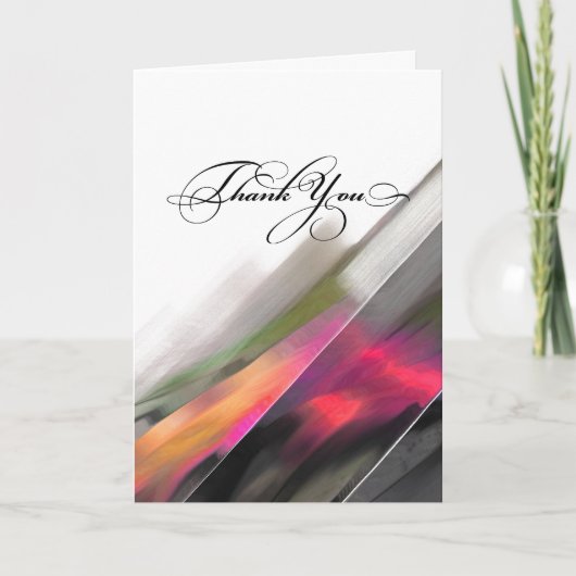 Dank je. Modern Abstract schilderij Bedankkaart (Voorkant)