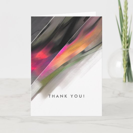 Dank je. Modern Abstract schilderij Bedankkaart (Voorkant)
