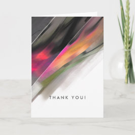 Dank je. Modern Abstract schilderij Bedankkaart
