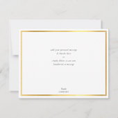 DANK JE modern donkerblauw goud schrift Bedankkaart (Achterkant)