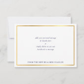 DANK JE modern eenvoudige gouden details Bedankkaart (Achterkant)