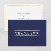 DANK JE modern eenvoudige gouden details Bedankkaart (Voorkant / Achterkant)