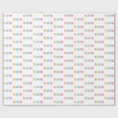 DANK JE modern kleurrijk regenboog type patroon Cadeaupapier (Vlak)