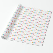 DANK JE modern kleurrijk regenboog type patroon Cadeaupapier (Uitgerold)