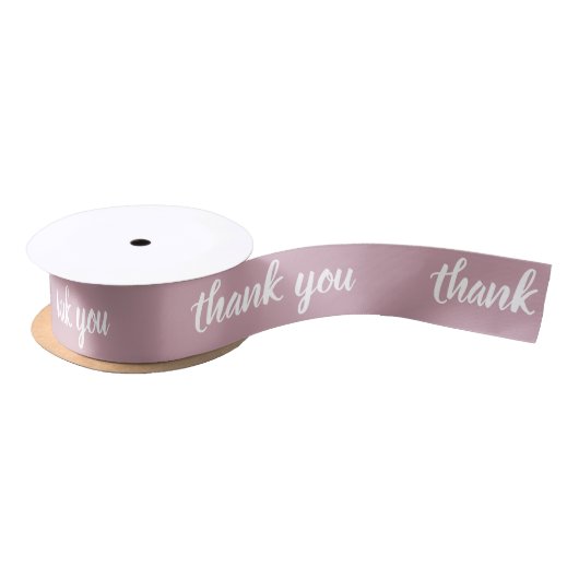 Dank je Modern Script Stof Rose Feest Favor Satijnen Lint (Spoel)