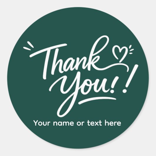 Dank je! moderne kalligrafie Sticker (Voorkant)