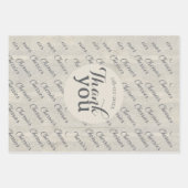 Dank je moderne script tekst textuur achtergrond inpakpapier vel (Voorkant 2)