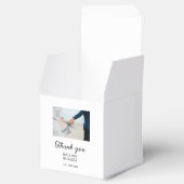 Dank je moderne simpele trouw koppel naam bericht bedankdoosjes (Geopend)