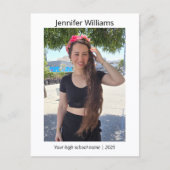 dank je moderne typografie foto afstuderen  briefkaart (Voorkant)