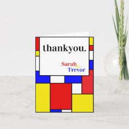 Dank je | Moderne vette primaire kleuren Bedankkaart