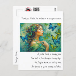 Dank je, Moeder Gedicht Briefkaart