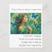 Dank je, Moeder Gedicht Briefkaart (Voorkant)