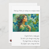 Dank je, Moeder Gedicht Kaart (Voorkant / Achterkant)