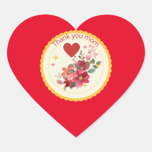 Dank je moeder hart sticker